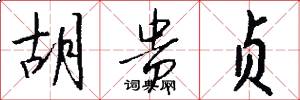 胡贵贞怎么写好看
