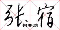 张宿怎么写好看