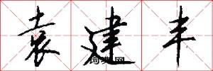 袁建丰怎么写好看