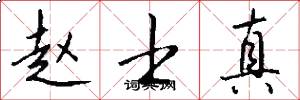 赵士真怎么写好看