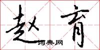 赵育怎么写好看