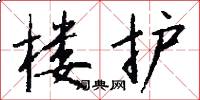 楼护怎么写好看