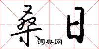 桑日怎么写好看