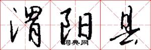 渭阳县怎么写好看