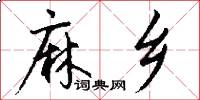 麻乡怎么写好看