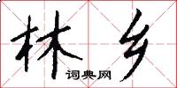 林乡怎么写好看
