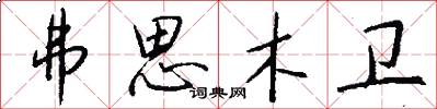 弗思木卫怎么写好看