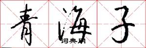 青海子怎么写好看