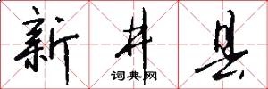 新井县怎么写好看