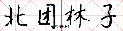 北团林子怎么写好看