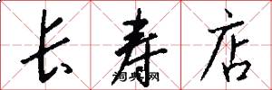 长寿店怎么写好看
