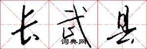 长武县怎么写好看