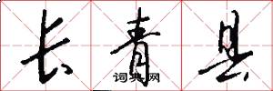 长青县怎么写好看