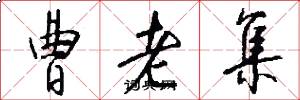 曹老集怎么写好看