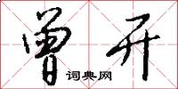 曾开怎么写好看