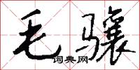 毛骧怎么写好看