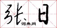 张日怎么写好看