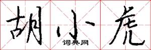 胡小虎怎么写好看