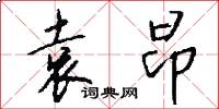 袁昂怎么写好看