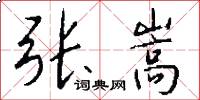 张嵩怎么写好看