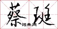 蔡珽怎么写好看
