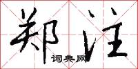 郑注怎么写好看