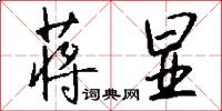 蒋显怎么写好看