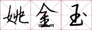 姚金玉怎么写好看