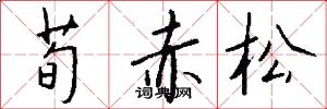 荀赤松怎么写好看