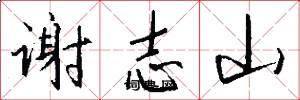 谢志山怎么写好看