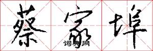 蔡家埠怎么写好看