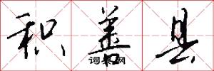 积善县怎么写好看