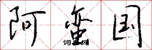 阿蛮国怎么写好看