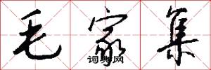 毛家集怎么写好看