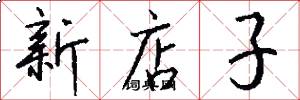 新店子怎么写好看