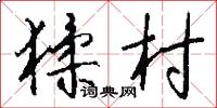 猱村怎么写好看
