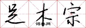 足木宗怎么写好看