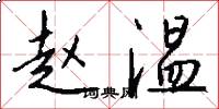 赵温怎么写好看