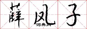 薛凤子怎么写好看