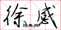 徐感怎么写好看
