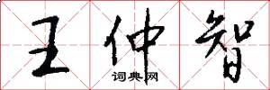 王仲智怎么写好看