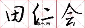 田仁会怎么写好看