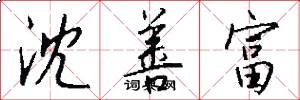 沈善富怎么写好看