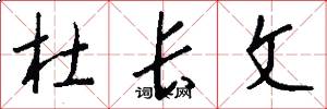 杜长文怎么写好看