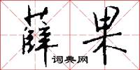 薛果怎么写好看