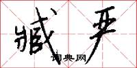 臧严怎么写好看