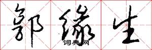 郭缘生怎么写好看