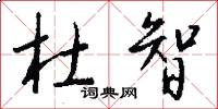 杜智怎么写好看