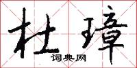 杜璋怎么写好看