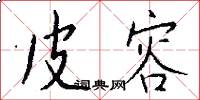 皮容怎么写好看